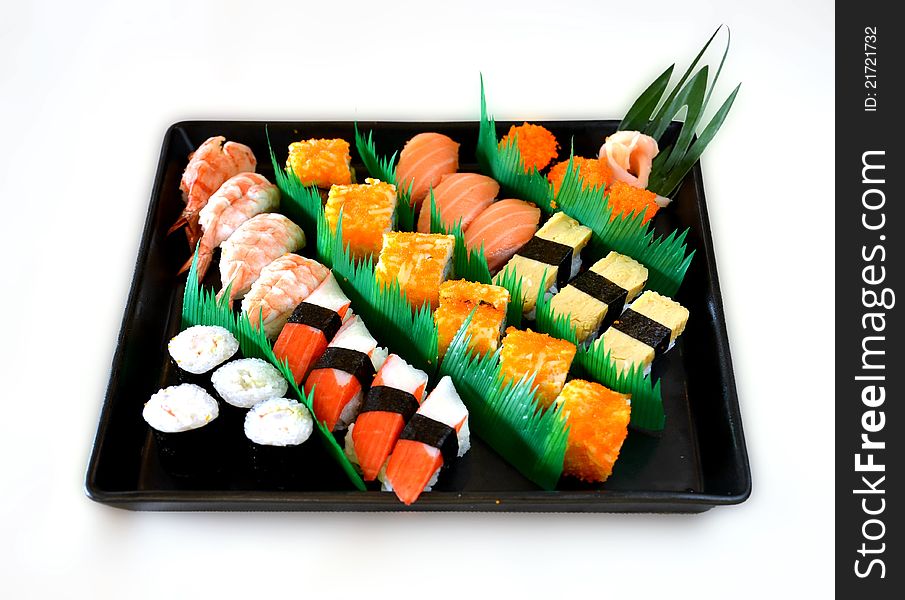 Mixed sushi ,delicious Japanese cuisine. Mixed sushi ,delicious Japanese cuisine