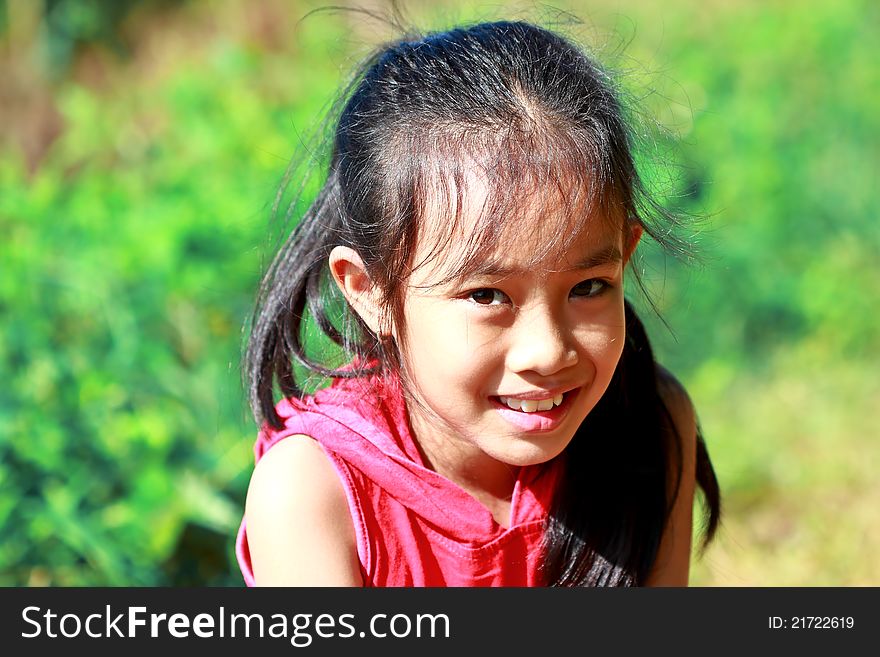 Portrait Of Cute Young Asian Girl