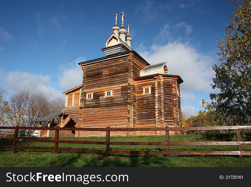 Russia, Moscow. The wooden church at Manor Kolomenskoe.