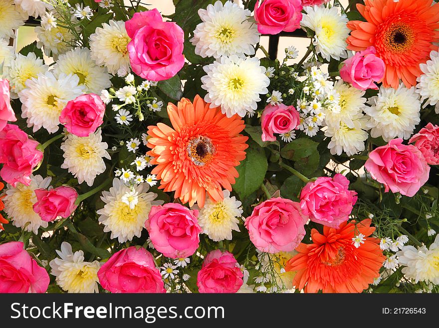 A background picture of flowers decoration. A background picture of flowers decoration