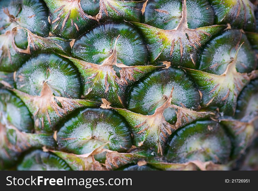 Green pineapple shell texture background