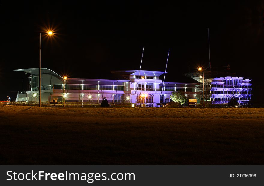 Epsom Downs racing course night photo before grand openning