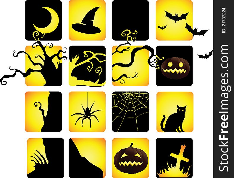 Halloween icon in twotone colour