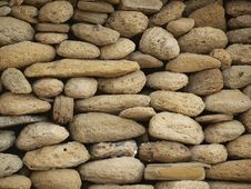 Sea Stones Standing As A Wall Stock Image