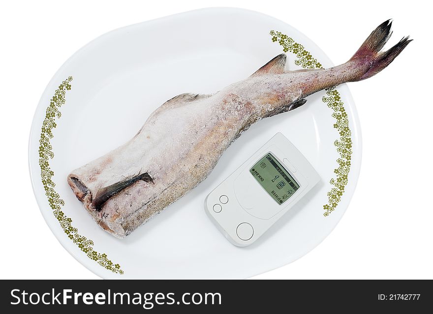 Measurement of a radio-activity of the frozen fish by means of counter Gejgera