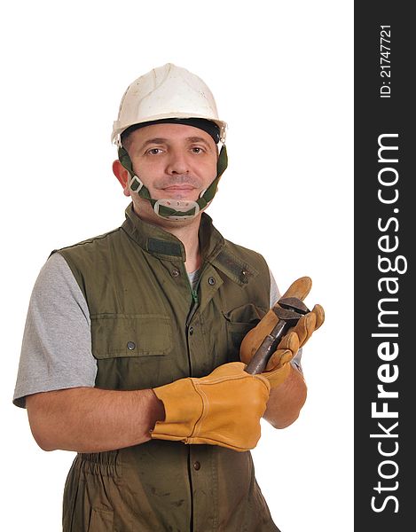 Worker with screw key