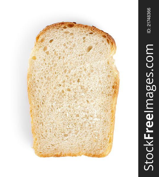 White bread on a white background. White bread on a white background