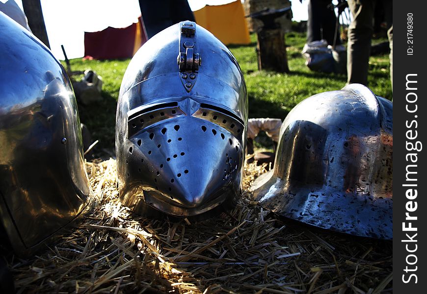 Medieval  helmets