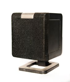 Small Black Speaker Sound Isolated On White Royalty Free Stock Images Small Black Speaker Sound Isolated On White Royalty Free Stock Images