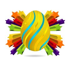 Gold And Swirl Easter Egg Symbol Stock Photography Gold And Swirl Easter Egg Symbol Stock Photography