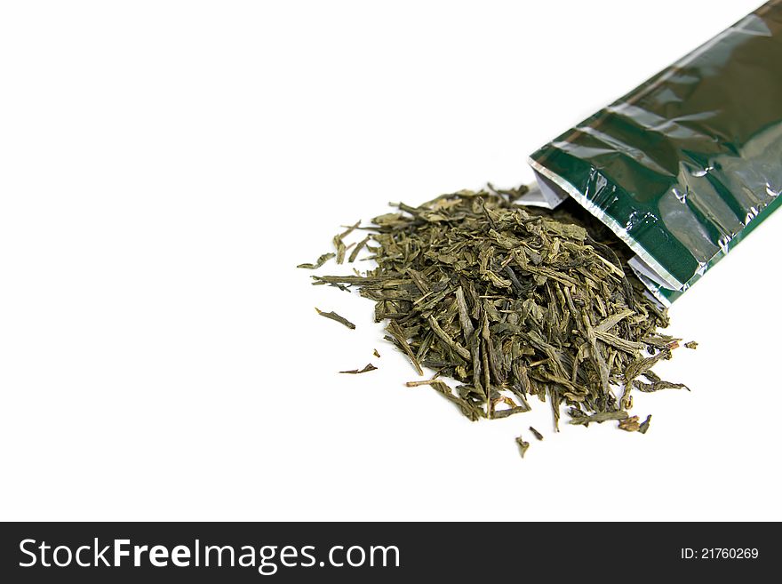 View of isolated green tea perfect for strong health on white background. View of isolated green tea perfect for strong health on white background