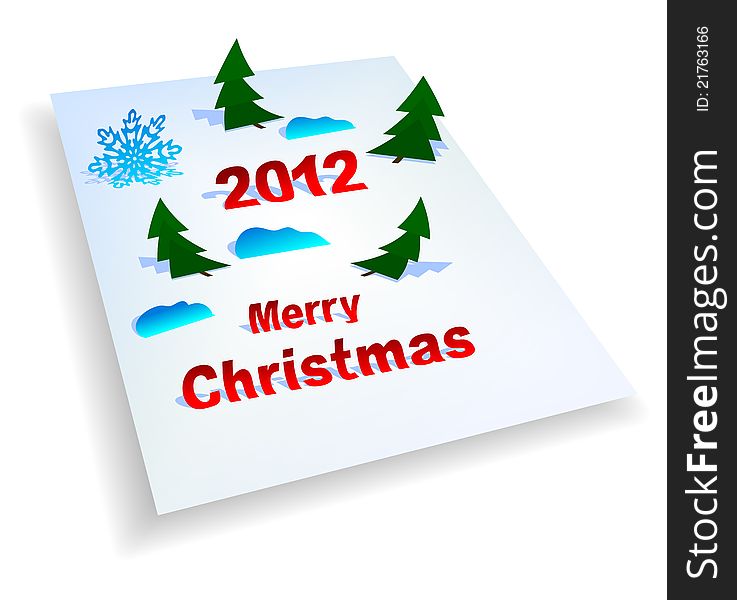 Christmas background in the form of postcards with applique. Christmas background in the form of postcards with applique