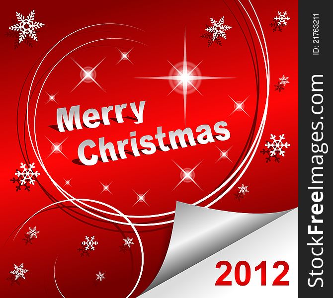 Merry Christmas 2012 Red Background