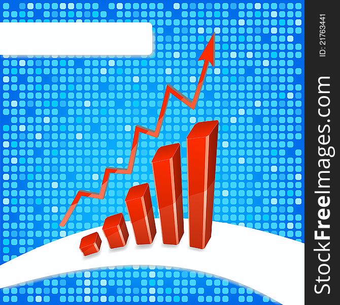 Vector illustration of bar graph