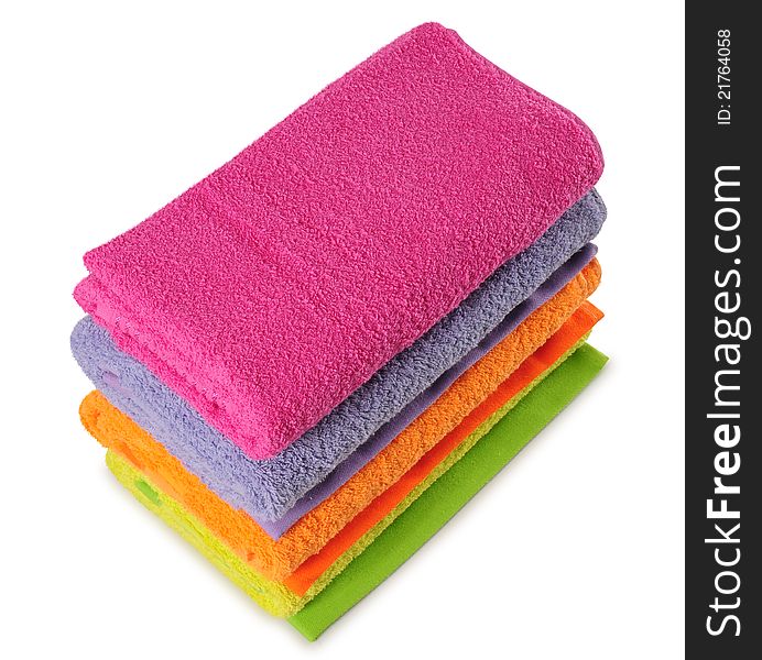 Bath Towels. Isolated