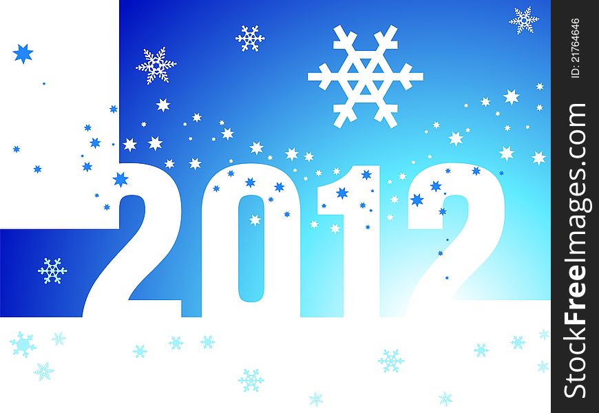 New Year 2012 blue background