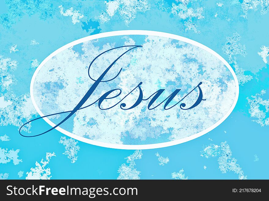 An illustration of the name of Jesus. An illustration of the name of Jesus.