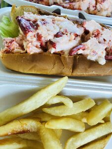 Big Juicy Lobster Roll, A New England Favorite Royalty Free Stock Images