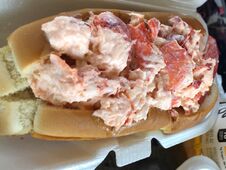 Big Juicy Lobster Roll, A New England Favorite Royalty Free Stock Photography