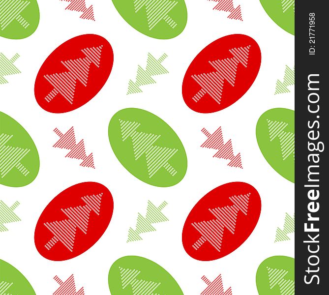 Red and green christmas seamless pattern. Red and green christmas seamless pattern