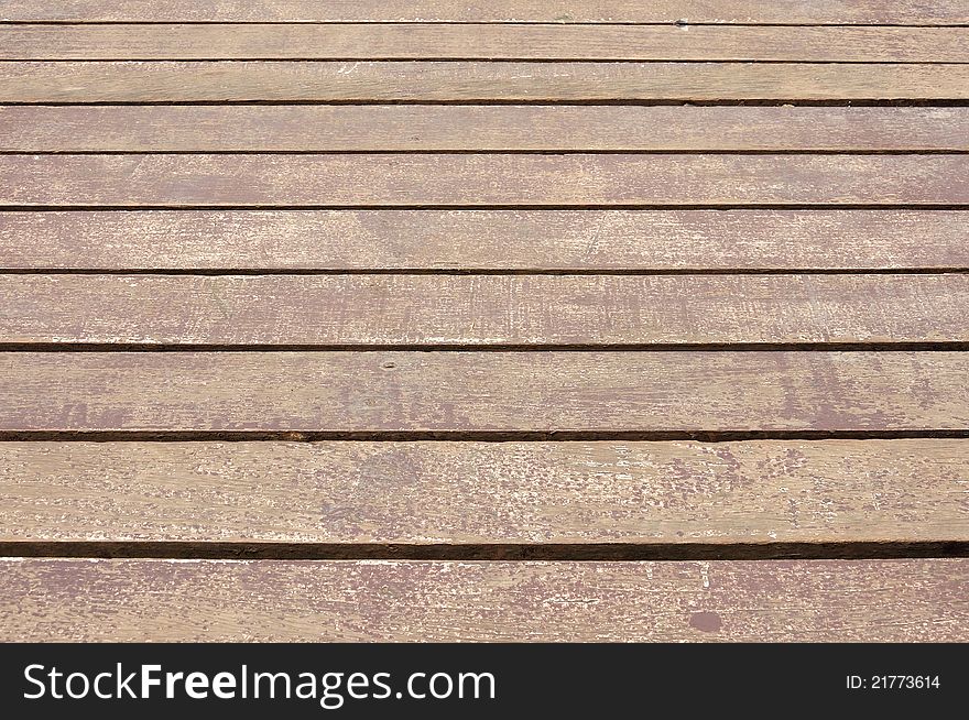 Closeup of wood plank, wood pathway