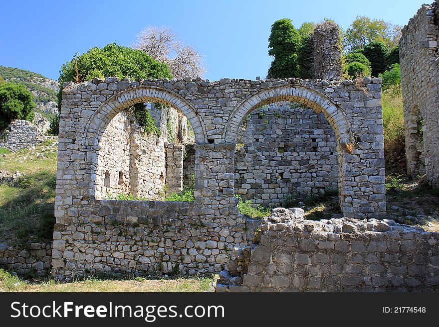 Ruins of the the medieval fortress in Stari Bar, Montenegro. Ruins of the the medieval fortress in Stari Bar, Montenegro.