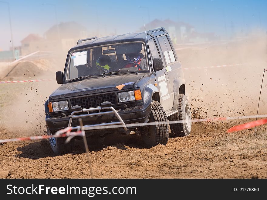 Off Road Auto Rally Raid 4X4 Sprint Race.