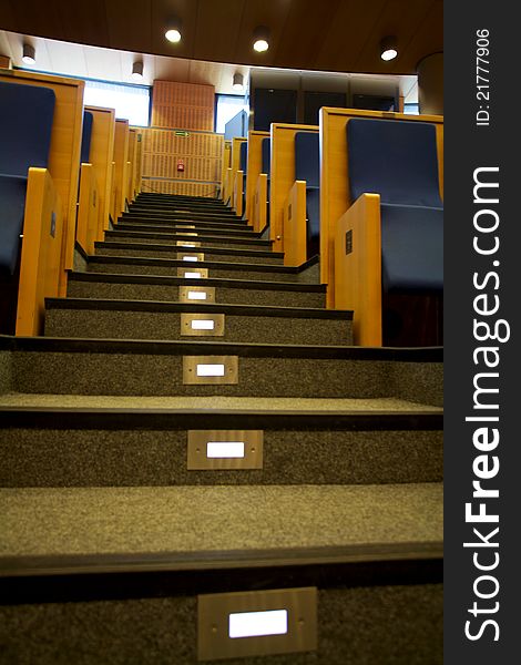 Empty stairs in cention room in Poland. Empty stairs in cention room in Poland