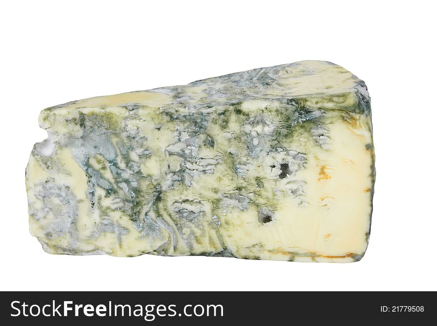 Blue cheese isolated on a white background