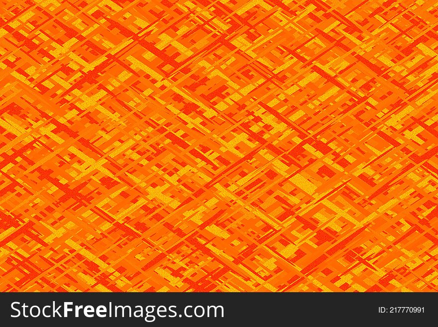 Orange Crossed Lines Pattern