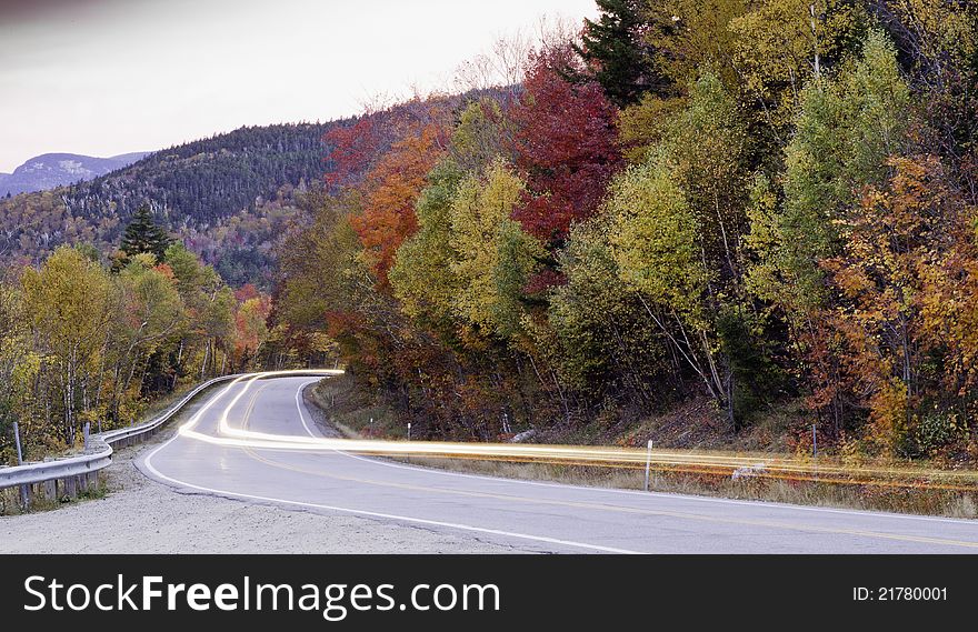 White Mountains colorful foliage, New Hampshire