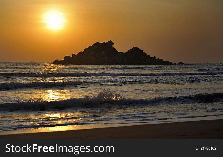 Sunrise at sea, it is magnificent; ornate; fascinating, beautiful