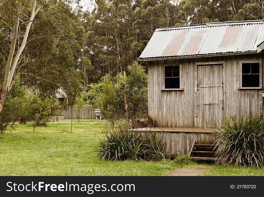 A rustic old wooden cabin in rural Tasmania. A rustic old wooden cabin in rural Tasmania.