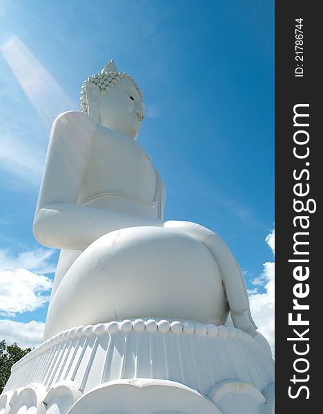 The beautiful Buddha on mountain, Northeast, Thailand.