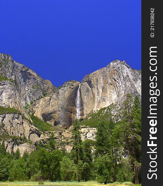 One of many waterfalls found in Yosemite, located in Central California. One of many waterfalls found in Yosemite, located in Central California