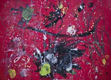 This Is An Abstract Child S Picture, Painted In W Royalty Free Stock Photo