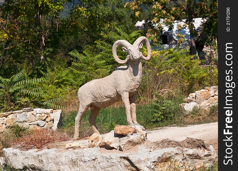 Statue Of Wild Goat