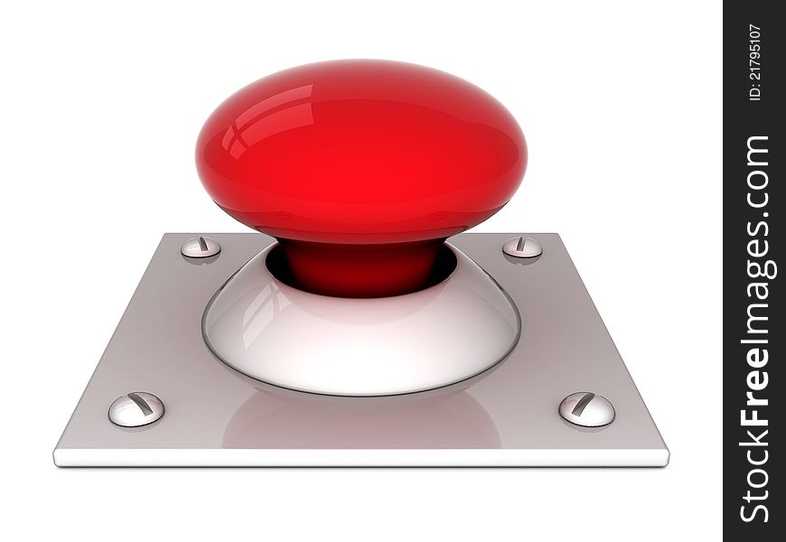 Image the red button on a white background
