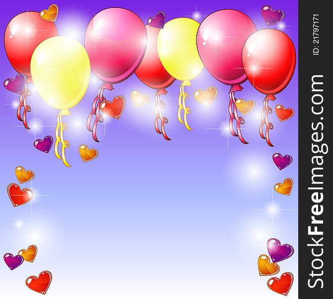 Balloons And Hearts