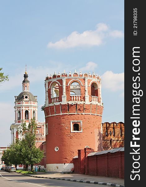 Wall tower of the Donskoy Monastery. Wall tower of the Donskoy Monastery
