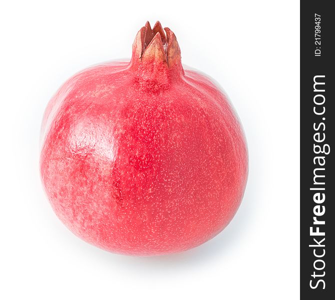 Fresh pomegranate on white background