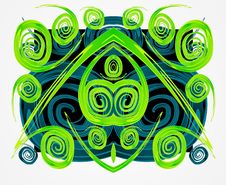 Symmetrical Pattern Green Blue Stock Photo Symmetrical Pattern Green Blue Stock Photo