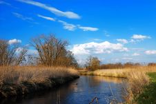 Lonely River Landscape Stock Photos
