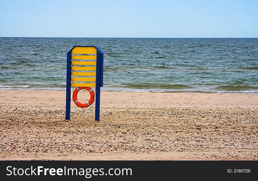 Buoy at the baltic beach