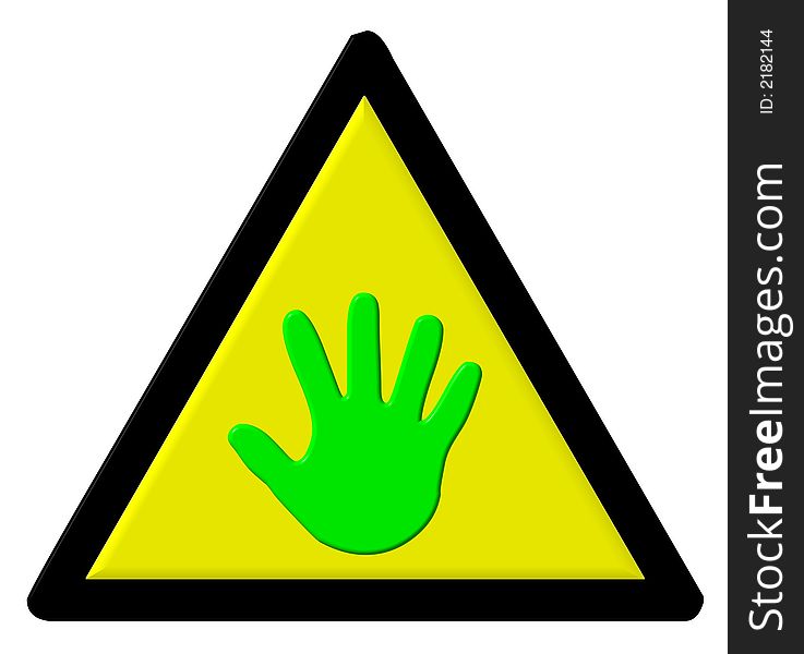 Hand icon - computer generated image