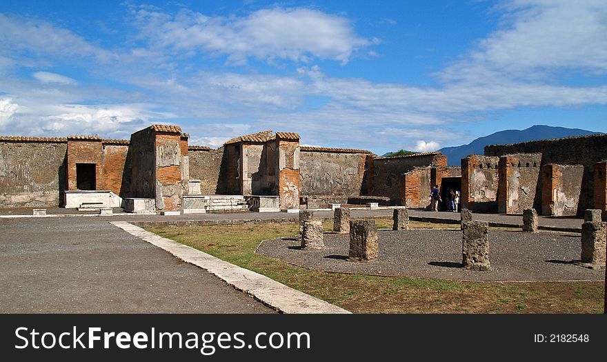 Pompei, ruins from the volcano eruption, in Naples Italy