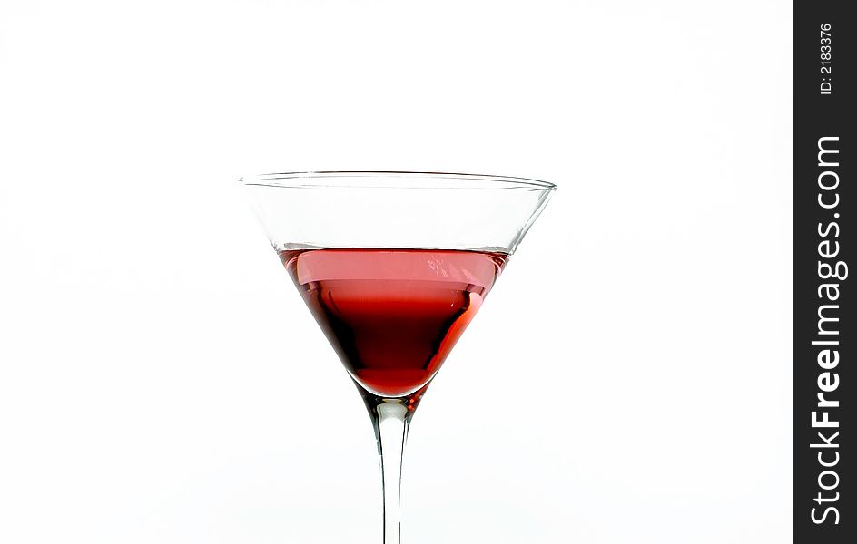 Watermelon Martini isolated on a white background
