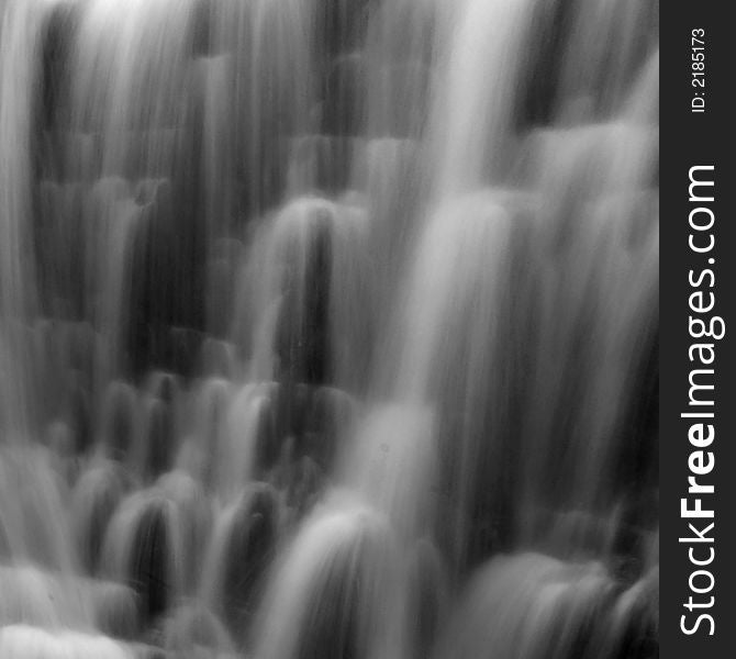 Waterfalls black and white