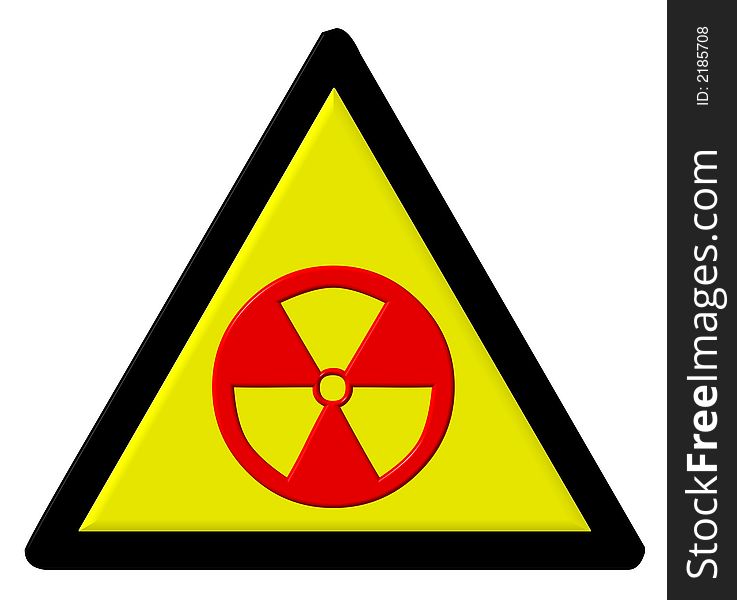 3D computer Icon - RadioActive illustration