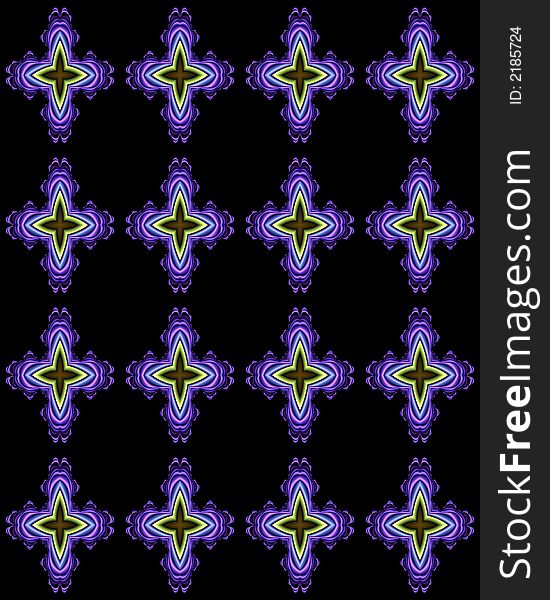 Abstract fractal image resembling royal purple cross wallpaper. Abstract fractal image resembling royal purple cross wallpaper